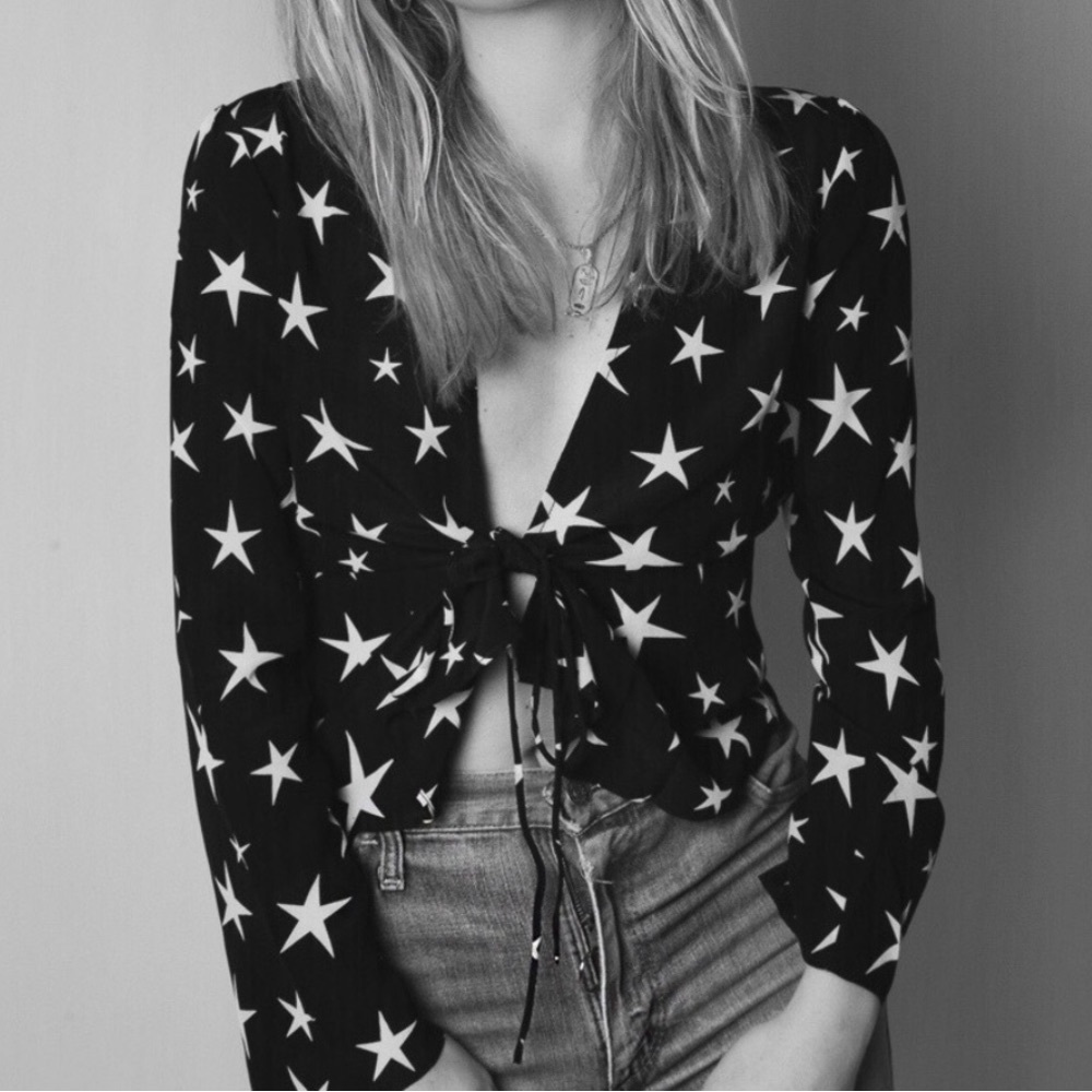 Réalisation Par Bianca front tie top - M